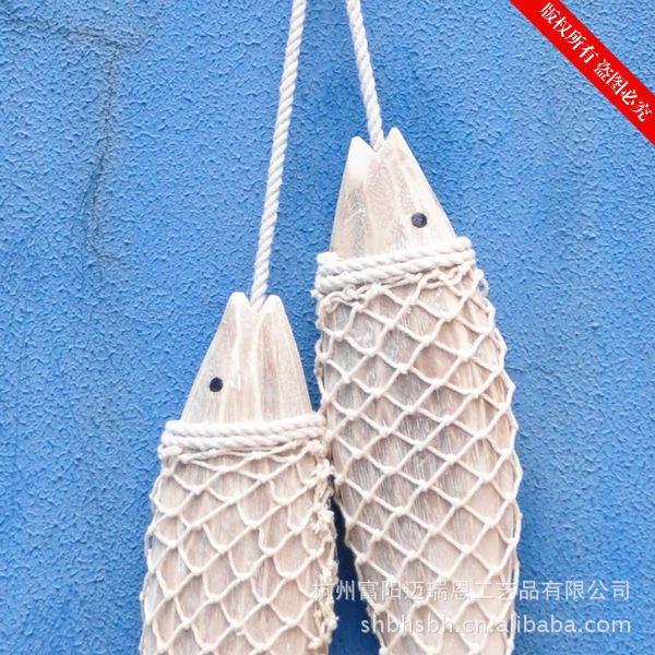 Small String of Ocean Hanging Ornaments Fish strings Wooden Mediterranean Carving Household MA04016 Small String of Ocean Hanging Ornaments Fish strings Wooden Mediterranean Carving Household MA04016