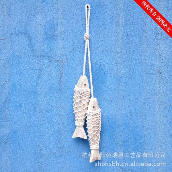 Small String of Ocean Hanging Ornaments Fish strings Wooden Mediterranean Carving Household MA04016 Small String of Ocean Hanging Ornaments Fish strings Wooden Mediterranean Carving Household MA04016