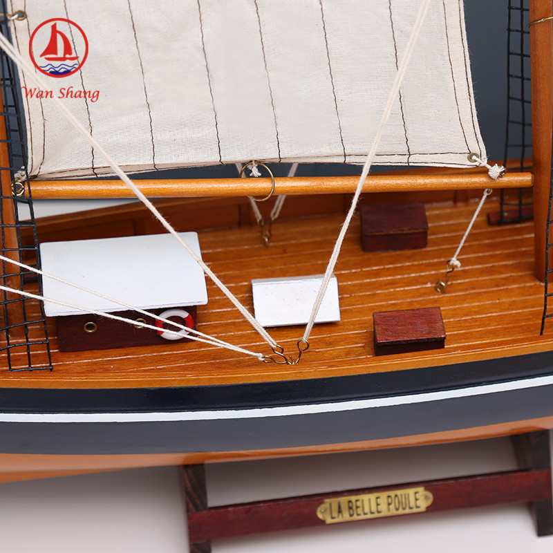 Handmade Crafts Simulation Sailboat Decoration American Sailboat Log Multi-Color Assembly Decoration Office Sailboat