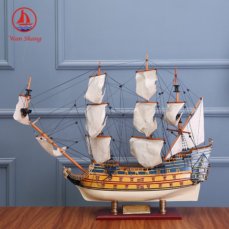 Currently Available Decoration Sailboat Royal Sousaphone Living Room Decoration Log Simulation Sailboat Sailboat Crafts Wholesale