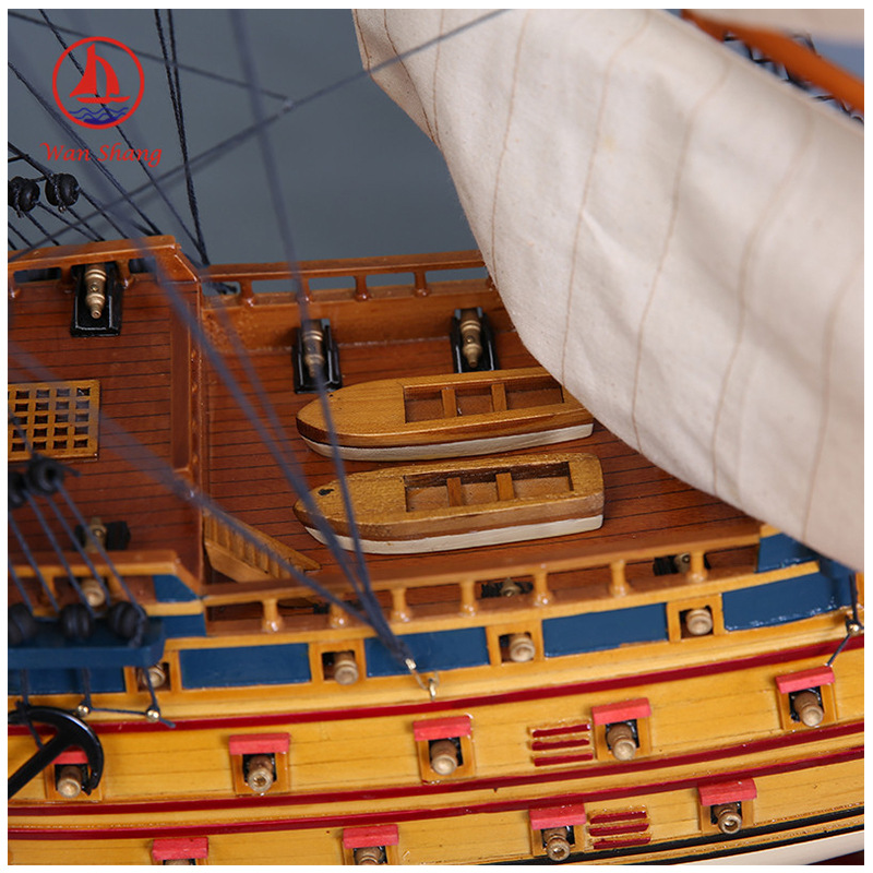 Currently Available Decoration Sailboat Royal Sousaphone Living Room Decoration Log Simulation Sailboat Sailboat Crafts Wholesale