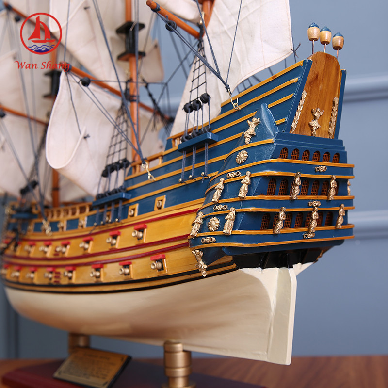 Currently Available Decoration Sailboat Royal Sousaphone Living Room Decoration Log Simulation Sailboat Sailboat Crafts Wholesale