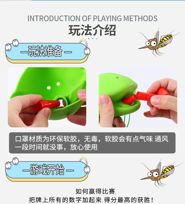 Tongue out Playing Cards Toy Greedy Chameleon Lizard Frog Blowouts Desktop One Piece Dropshipping Dragon Whistle