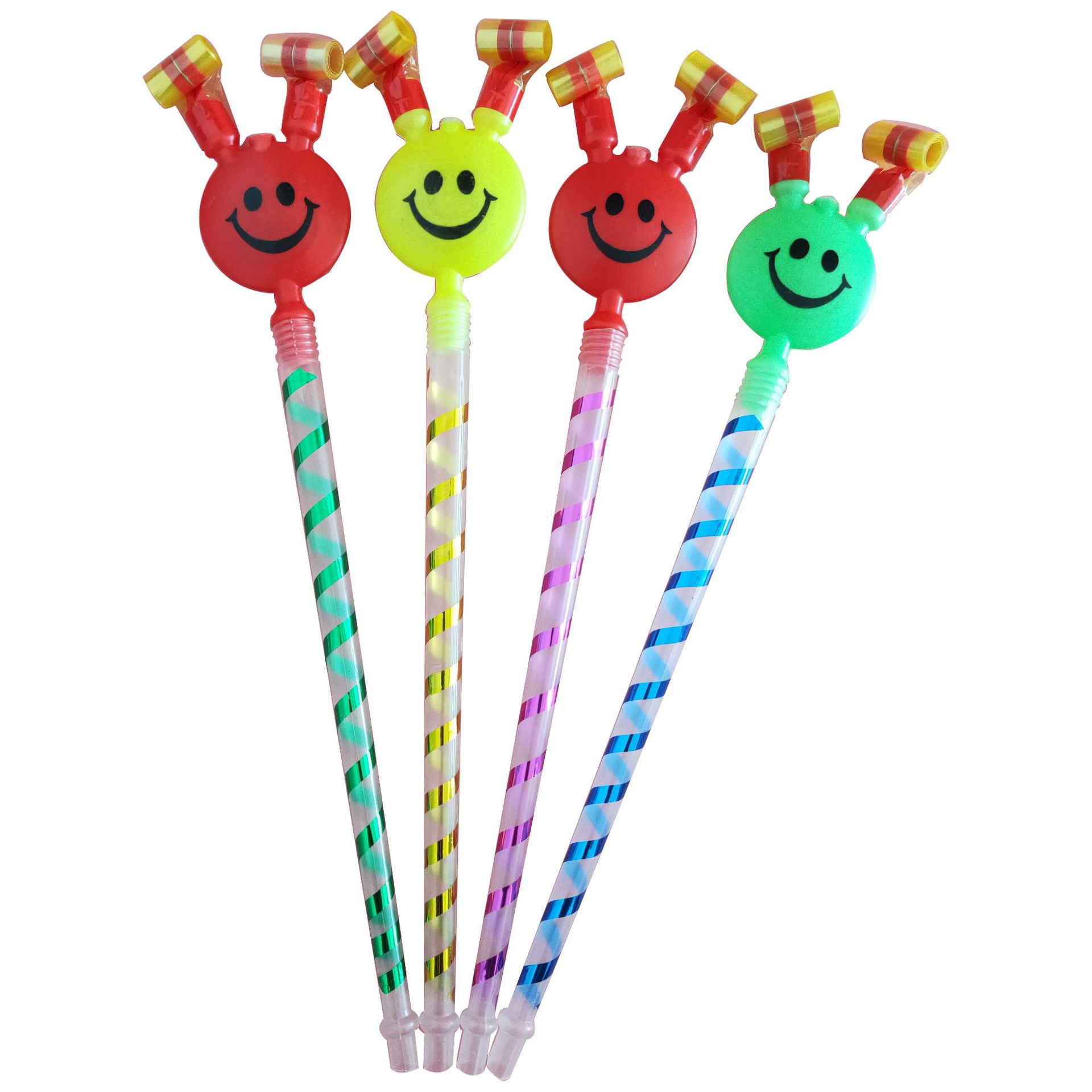 Large Smiling Face Blowing Dragon Whistle Blowing Children&#039;s Toy Clown Party Gathering Cheering Props Stall Wholesale