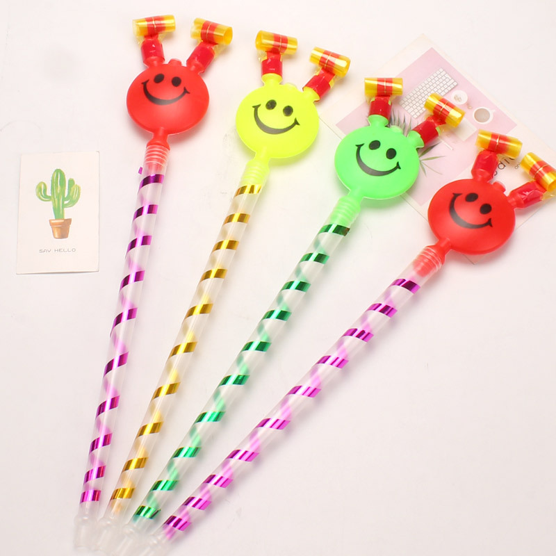 Large Smiling Face Blowing Dragon Whistle Blowing Children&#039;s Toy Clown Party Dragon Whistle