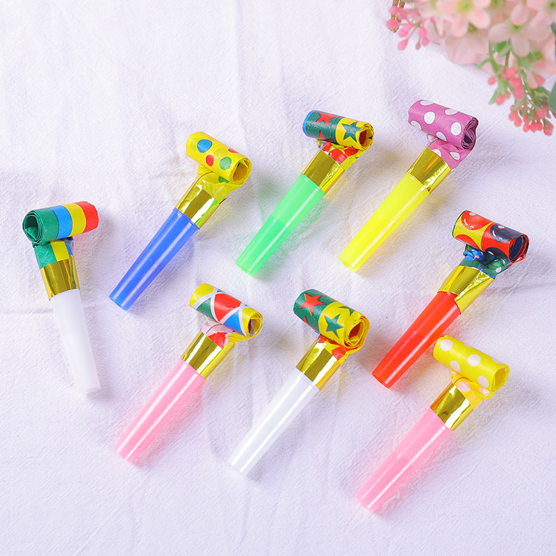 Sales Birthday Blowing Dragon Whistle Birthday Party Proposal Funny Fun Blowing Dragon Paper Roll Whistle Dragon Whistle