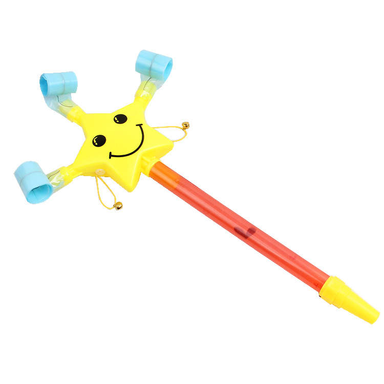 Five-Pointed Star Smiley Face Blowouts Children&#039;s Retractable Blowing Whistle Party Help Dragon Whistle