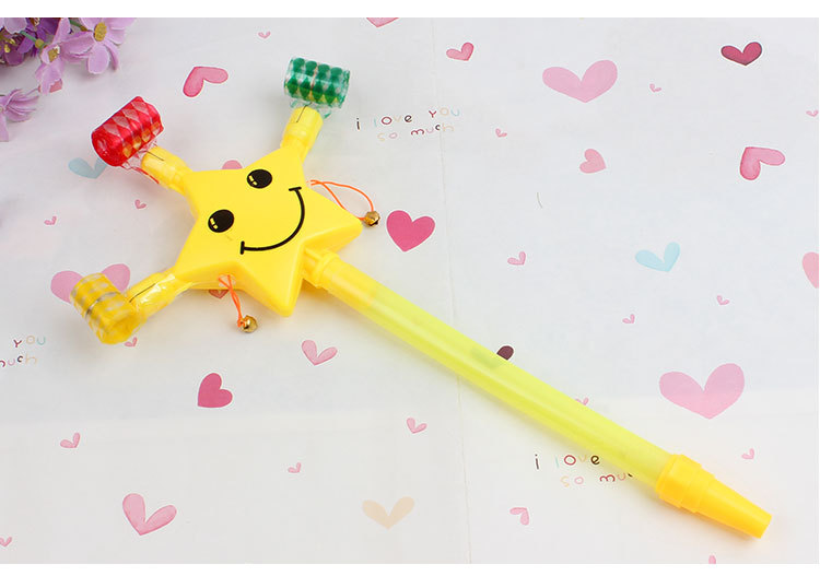 Five-Pointed Star Smiley Face Blowouts Children's Retractable Blowing Whistle Party Help Dragon Whistle