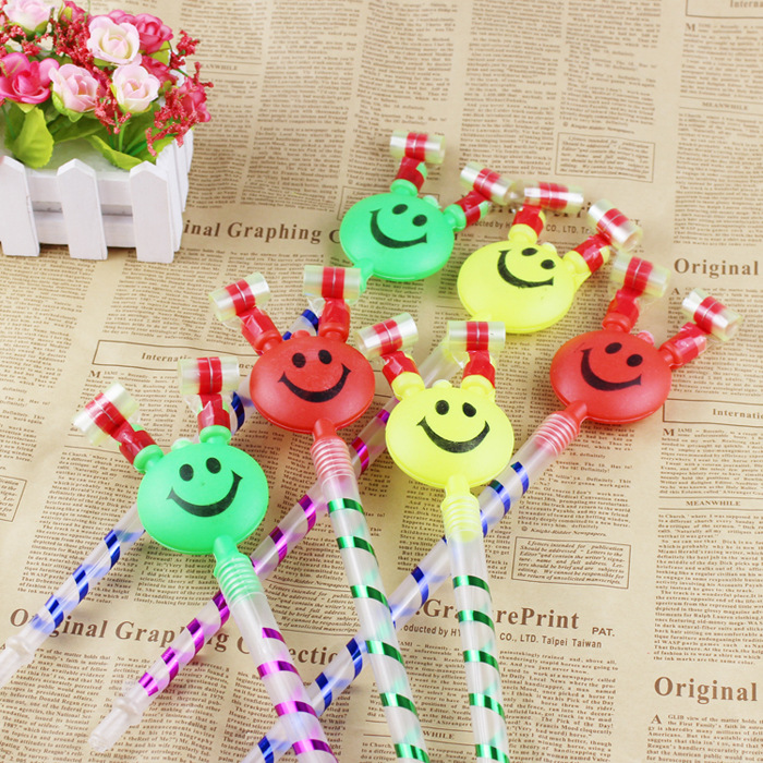Dragon Whistle  Smiling Face Blowouts Toy Cartoon Birthday Party Blowouts Whistle WeChat Push Small Gifts Wholesale