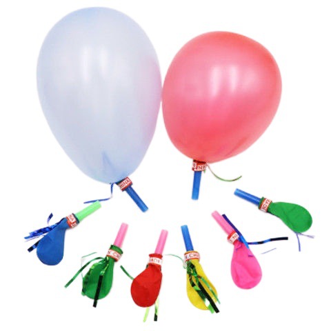 100 Children&#039;s Gold Silk Whistle Balloon Ribbon Whistle Blowouts Baby Birthday Dragon Whistle