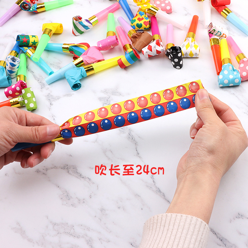 Factory Wholesale Blowing Dragon Whistle Cheerleading Birthday Gathering Party Long Nose Whistle Holiday Gift Cheering Props