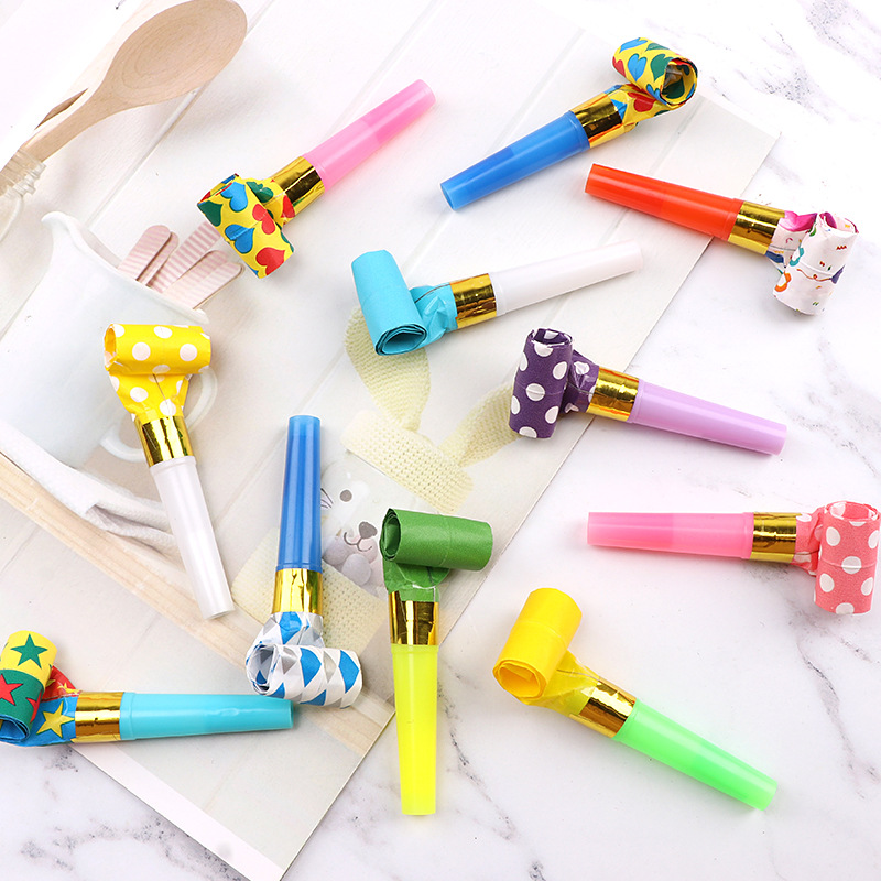 Factory Wholesale Blowing Dragon Whistle Cheerleading Birthday Gathering Party Long Nose Whistle Holiday Gift Cheering Props