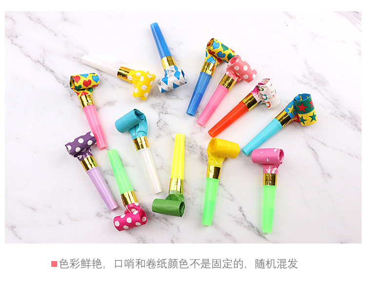 Factory Wholesale Blowing Dragon Whistle Cheerleading Birthday Gathering Party Long Nose Whistle Holiday Gift Cheering Props
