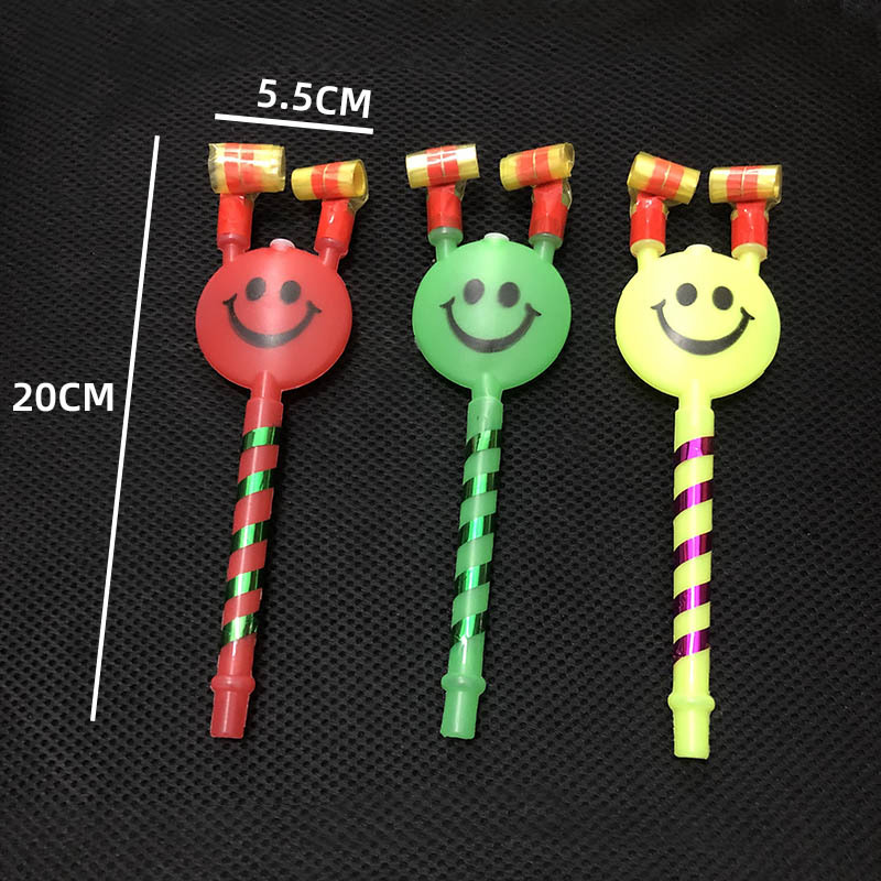 Large Smiling Face Blowing Dragon Whistle Blowing Children&#039;s Toy Clown Party Gathering Cheering Props Stall Wholesale