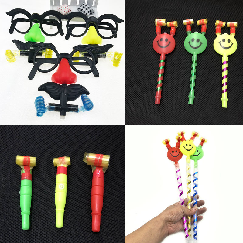 Large Smiling Face Blowing Dragon Whistle Blowing Children&#039;s Toy Clown Party Gathering Cheering Props Stall Wholesale