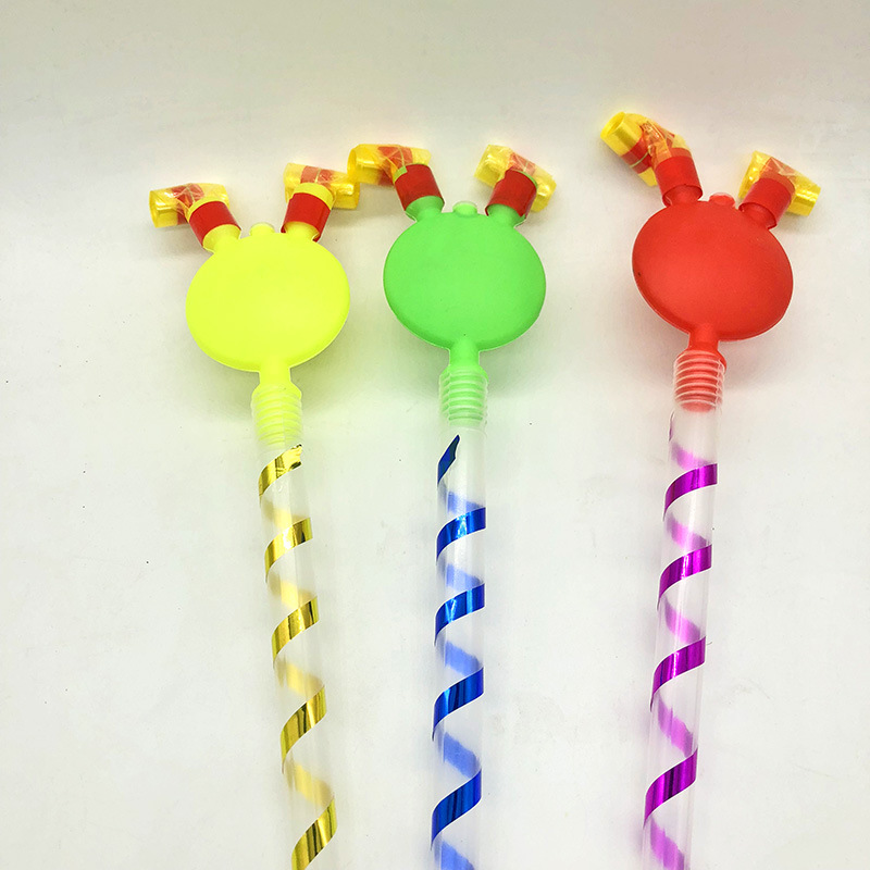 Large Smiling Face Blowing Dragon Whistle Blowing Children's Toy Clown Party Gathering Cheering Props Stall Wholesale