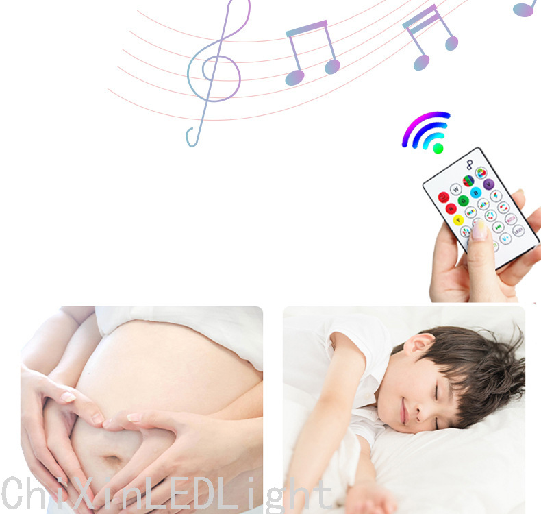 Bluetooth Led Stage Lights Three-Leaf Large Starry Sky Cover Ambient Music RGB Colorful Light Home Lighting Lamp Bluetooth Led Stage Lights Three-Leaf Large Starry Sky Cover Ambient Music RGB Colorful Light Home Lighting Lamp
