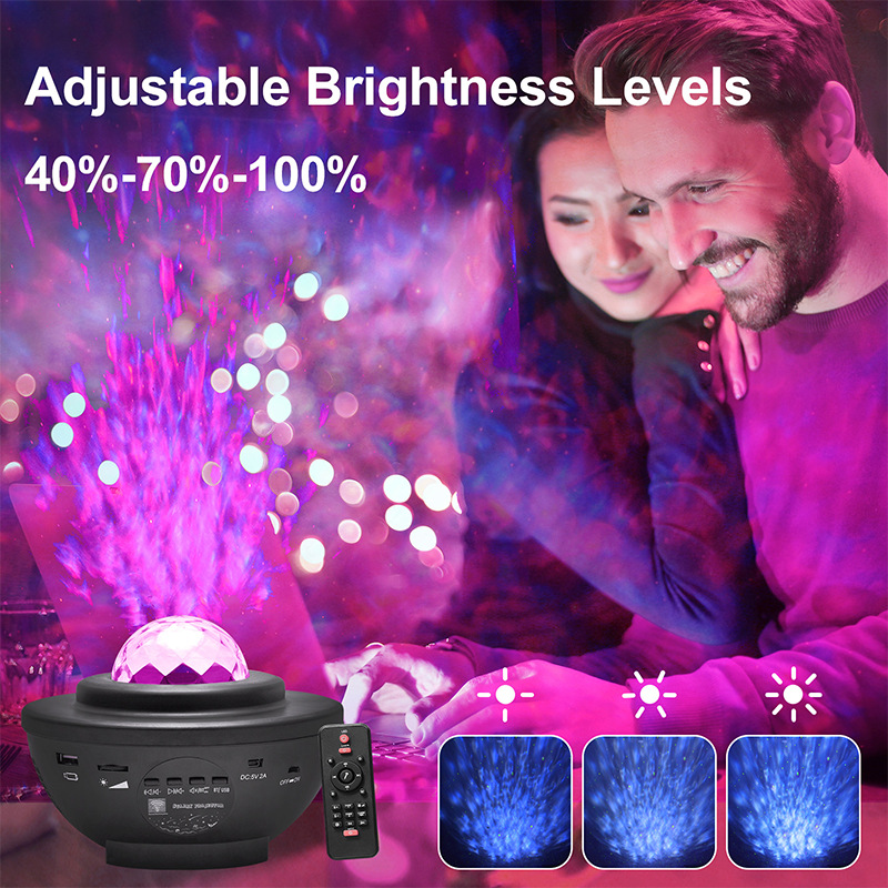Supply starry sky water pattern projection lamp USB bluetooth music atmosphere lamp single green laser starry night light