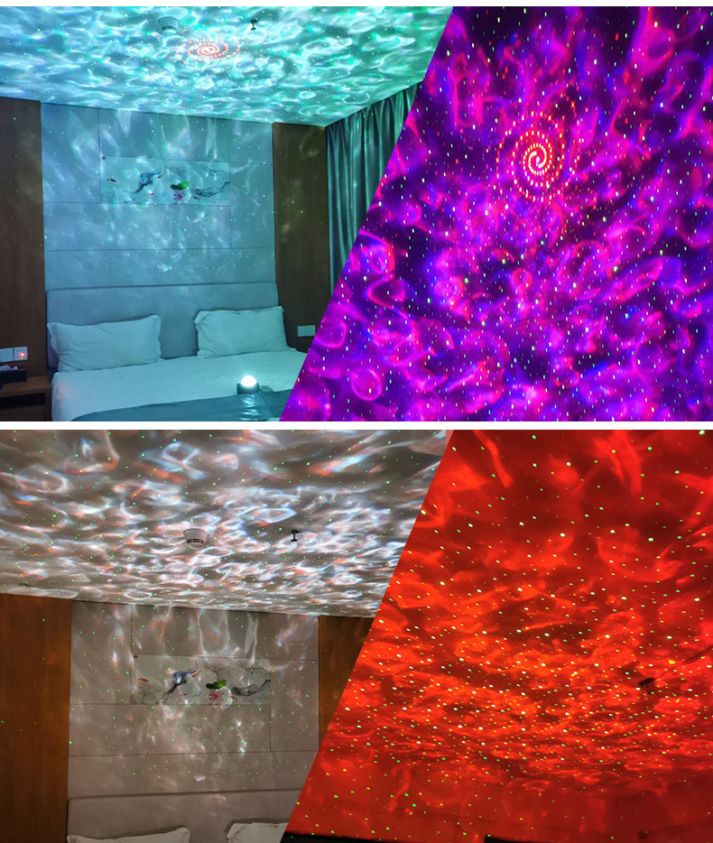 New Laser Light Starry Sky Projection Lamp Ceiling Lamp Bluetooth Music USB Starry Flame Water Pattern LED Night Light New Laser Light Starry Sky Projection Lamp Ceiling Lamp Bluetooth Music USB Starry Flame Water Pattern LED Night Light
