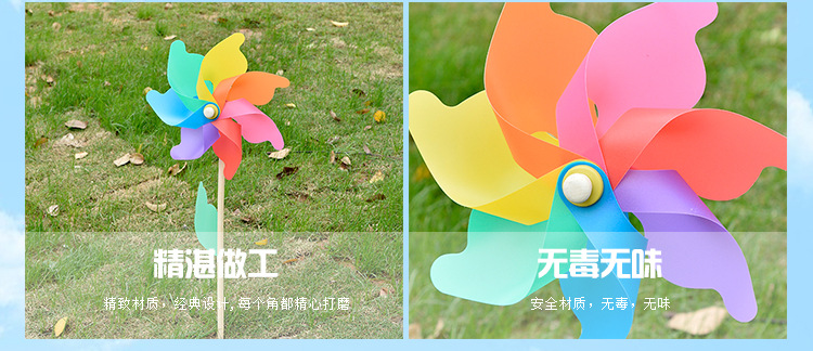 Colorful Wooden Pole Windmill Children's Toy Park Real Estate Scenic Spot Outdoor Decoration Stall Retail Size Windmill Colorful Wooden Pole Windmill Children's Toy Park Real Estate Scenic Spot Outdoor Decoration Stall Retail Size Windmill