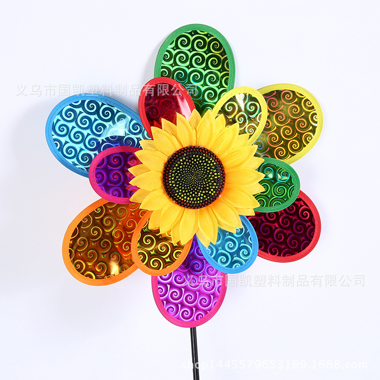 New double gladiator sunflower outdoor decoration square creative windmill stall selling children&#039;s toys wholesale