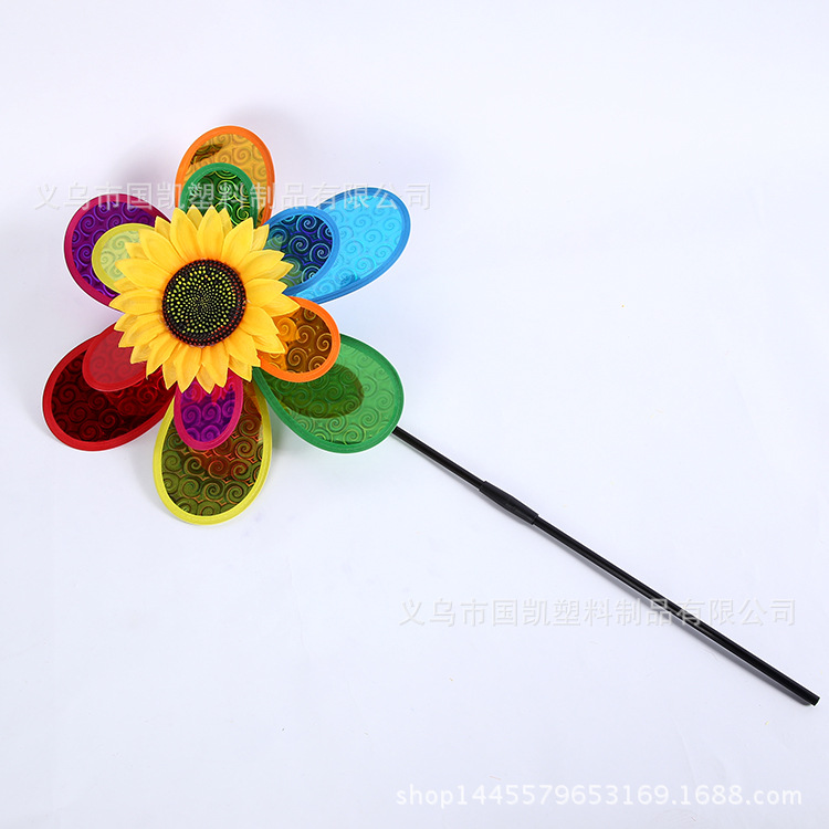 New double gladiator sunflower outdoor decoration square creative windmill stall selling children's toys wholesale
