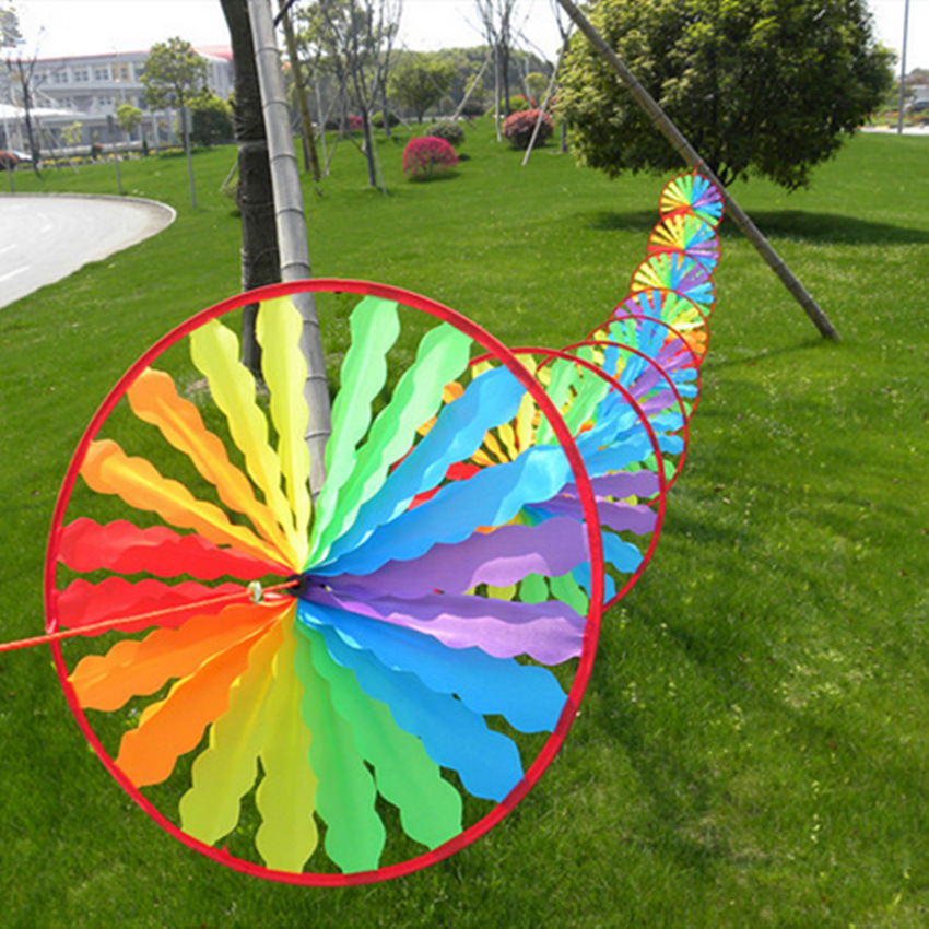 Factory Direct Sales Wedding Supplies Kindergarten Children&#039;s Toys Cloth Pull Strip Windmill Hanging Decoration Outdoor Wind String