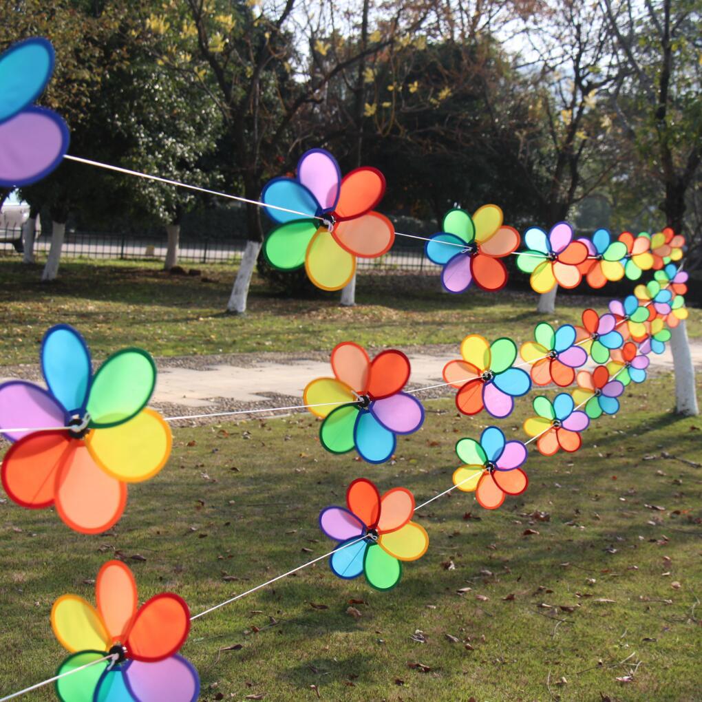 Factory Direct Sales Kindergarten Outdoor Decoration Wind String Rainbow Flower Windmill Wind String Outdoor Hanging Pinwheel Factory Direct Sales Kindergarten Outdoor Decoration Wind String Rainbow Flower Windmill Wind String Outdoor Hanging Pinwheel