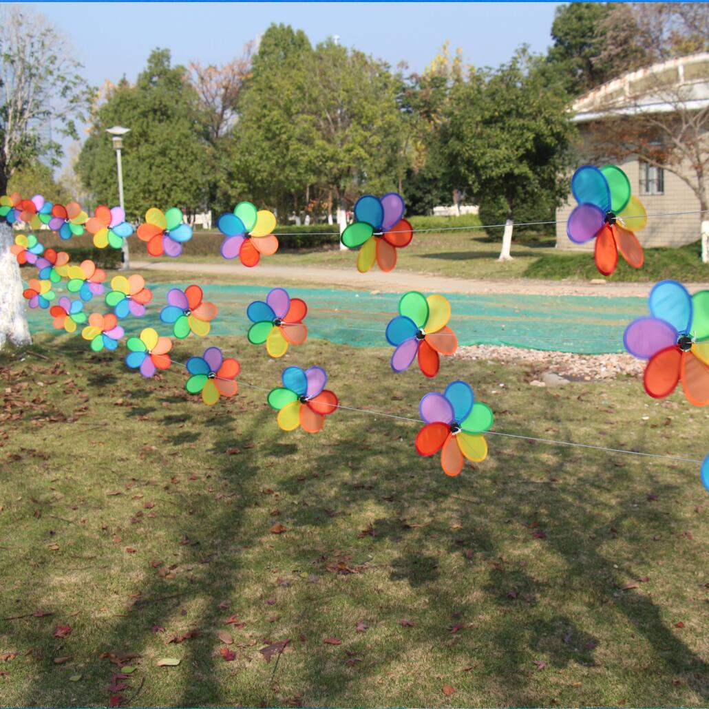 Factory Direct Sales Kindergarten Outdoor Decoration Wind String Rainbow Flower Windmill Wind String Outdoor Hanging Pinwheel Factory Direct Sales Kindergarten Outdoor Decoration Wind String Rainbow Flower Windmill Wind String Outdoor Hanging Pinwheel