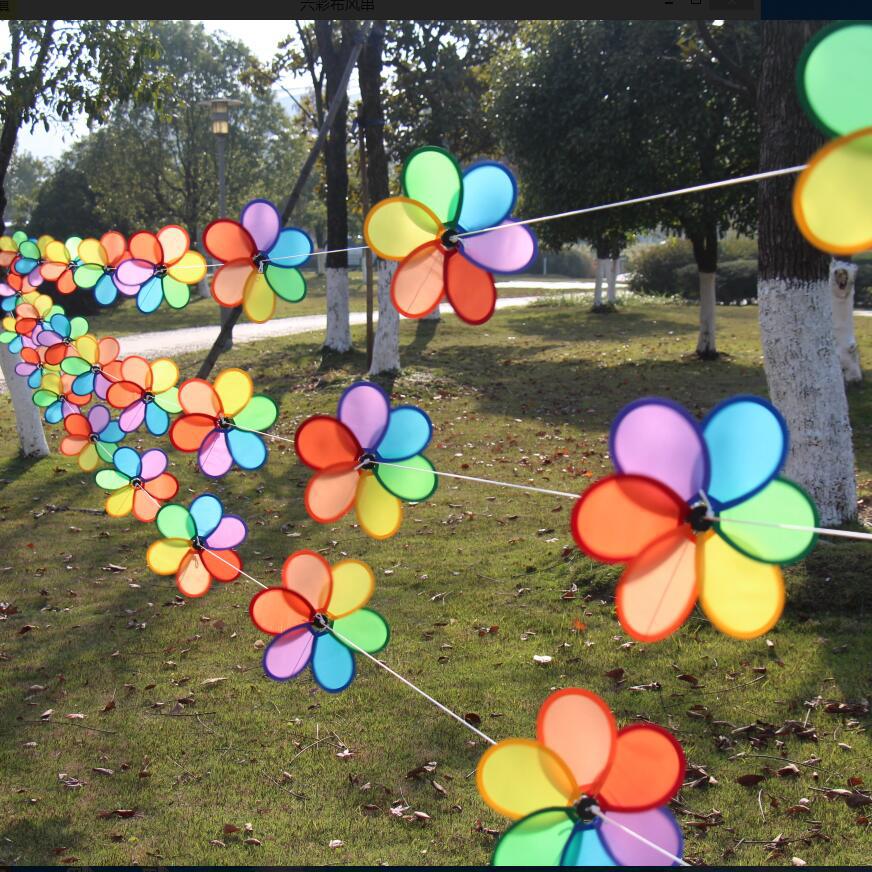 Factory Direct Sales Kindergarten Outdoor Decoration Wind String Rainbow Flower Windmill Wind String Outdoor Hanging Pinwheel Factory Direct Sales Kindergarten Outdoor Decoration Wind String Rainbow Flower Windmill Wind String Outdoor Hanging Pinwheel