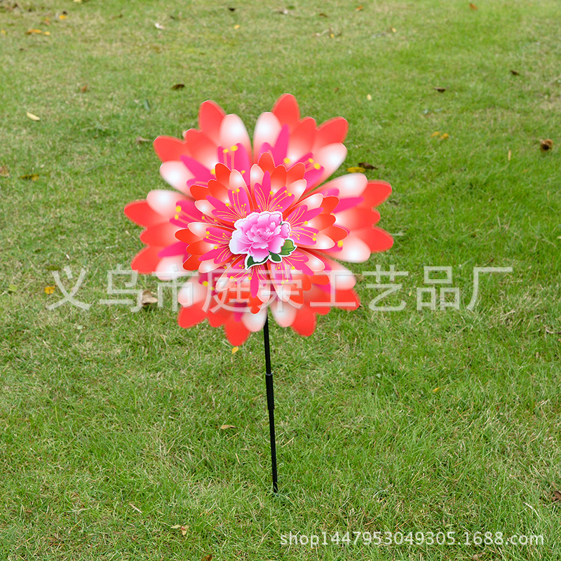 2019 New Pattern Five Colours in One Package Decorative Color Double-Layer Windmill Pattern Windmill School Venue Decoration Wholesale
