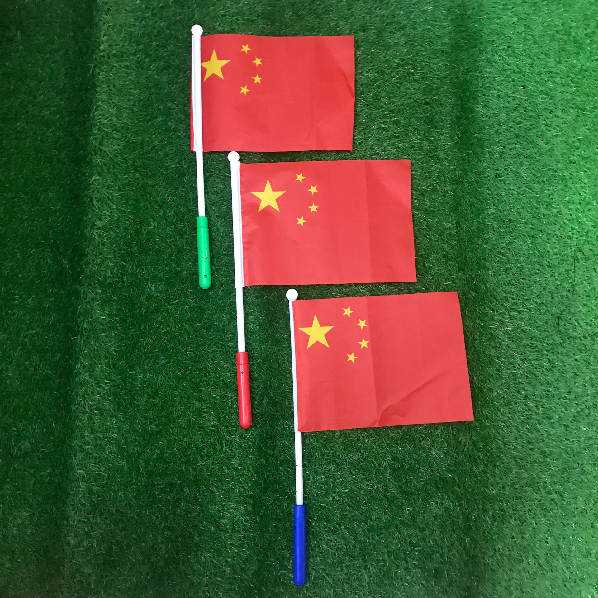 Factory Direct Sales Hand-Cranking Chinese Five-Star Red Flag with Light Windmill Flag Wholesale Customizable Other Flag
