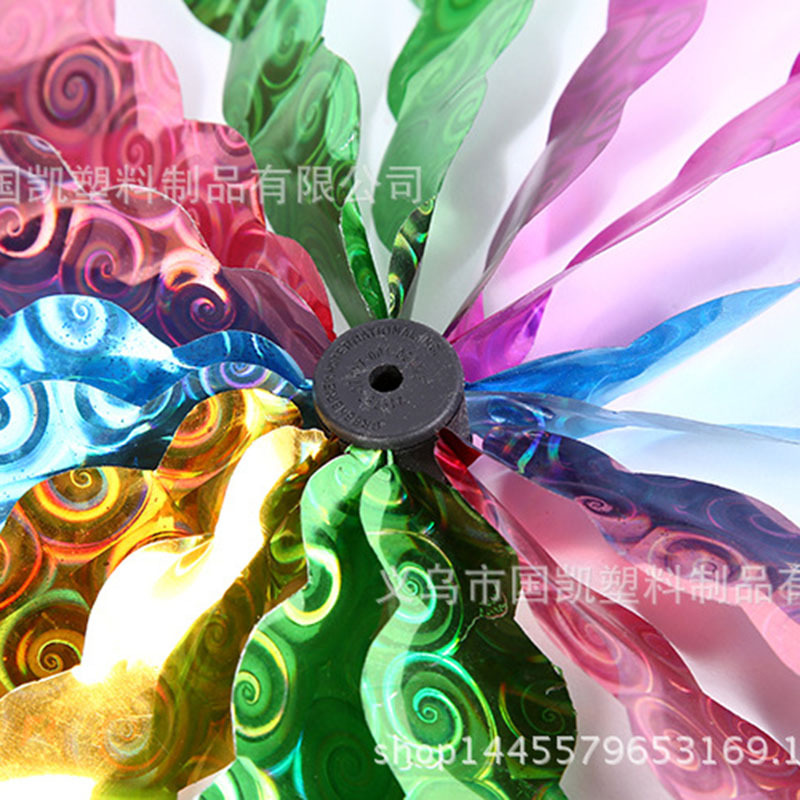 Factory Direct selling PVC Flash Disk Sparkles Creative three-Layer sunflower Big Windmill Wholesale Children&#039;s Toys