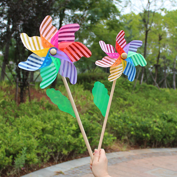 Tingrong Popular Striped Wooden Pole Windmill Self-Produced and Self-Sold More Sizes Pastoral Real Estate Kindergarten Decorating Windmill Tingrong Popular Striped Wooden Pole Windmill Self-Produced and Self-Sold More Sizes Pastoral Real Estate Kindergarten Decorating Windmill