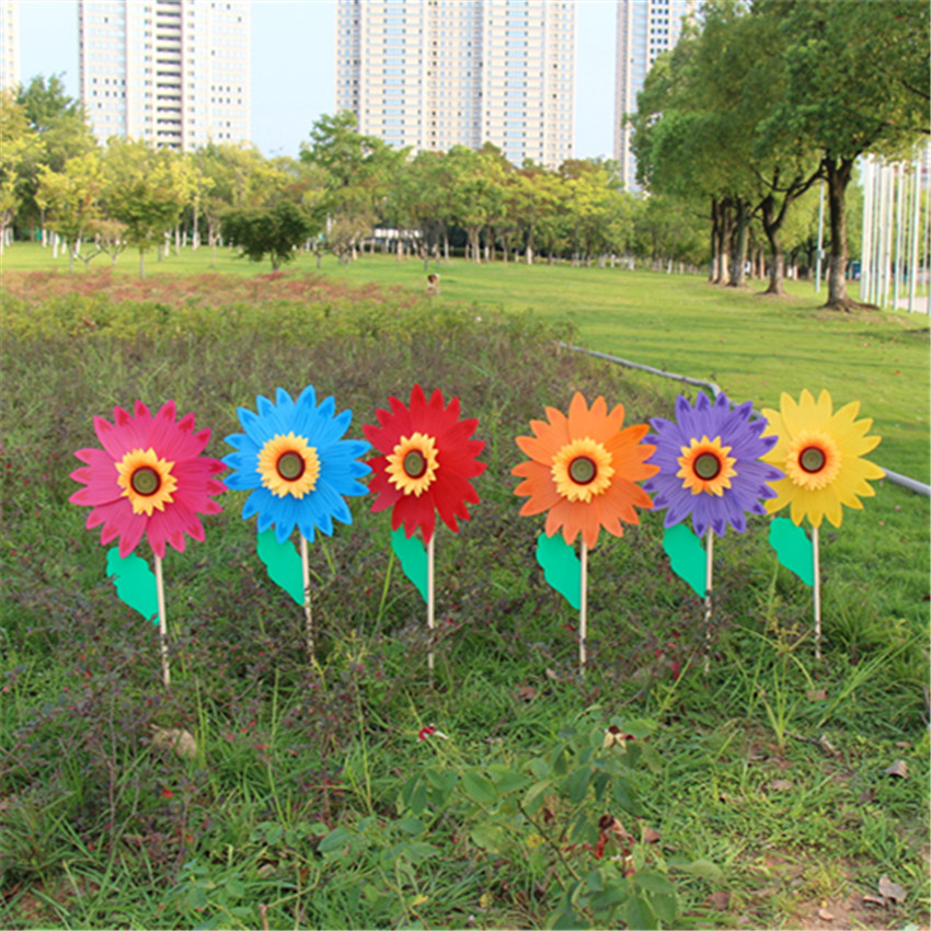 Sunflower Windmill Turntable Sunflower Traditional Windmill Square Stall Hot Sale Children&#039;s Toy Factory Wholesale