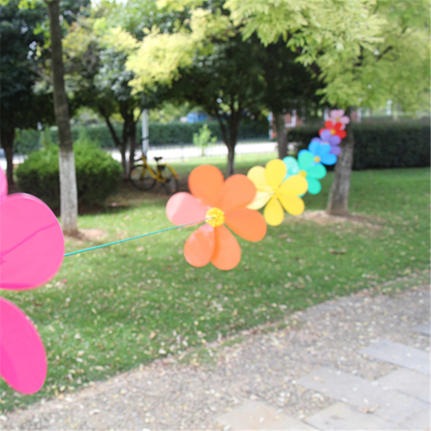 Factory Direct Sales Wedding Supplies Kindergarten Children&#039;s Toys Plastic Windmill Hanging Decoration Outdoor Wind String