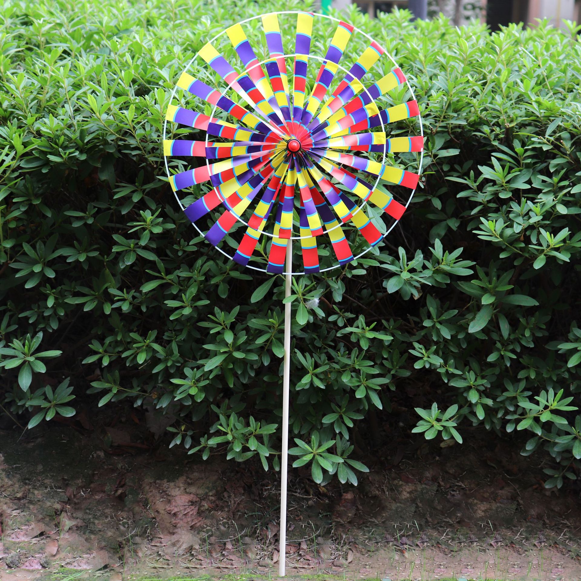 Traditional Retro Old Beijing Double-Layer Rotating Wooden Pole Windmill Children's Toy Stall Scenic Spot Park Decoration Wholesale Traditional Retro Old Beijing Double-Layer Rotating Wooden Pole Windmill Children's Toy Stall Scenic Spot Park Decoration Wholesale