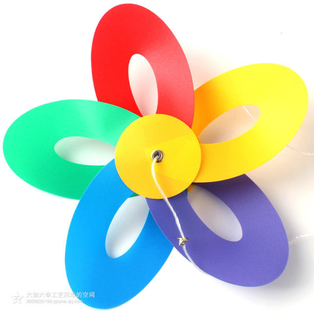 Photographic Prop Four-Corner Wind String Plastic Material Creative Windmill String Kindergarten Decoration Craft Windmill Customization