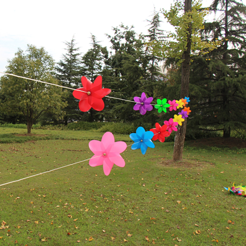 Photographic Prop Four-Corner Wind String Plastic Material Creative Windmill String Kindergarten Decoration Craft Windmill Customization Photographic Prop Four-Corner Wind String Plastic Material Creative Windmill String Kindergarten Decoration Craft Windmill Customization