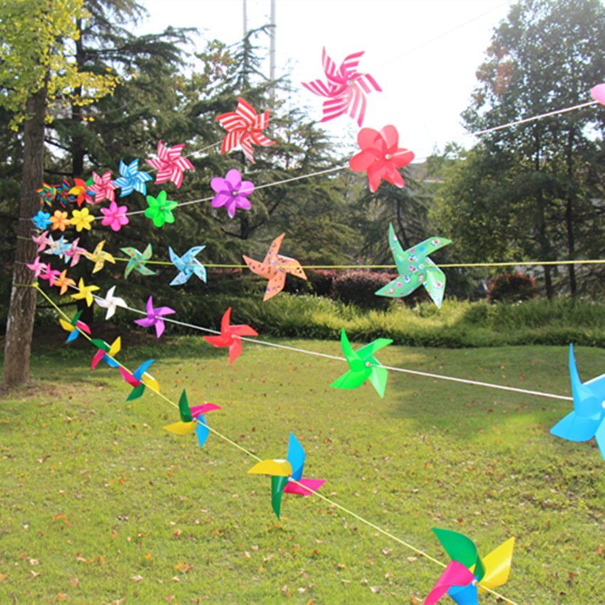 Photographic Prop Four-Corner Wind String Plastic Material Creative Windmill String Kindergarten Decoration Craft Windmill Customization Photographic Prop Four-Corner Wind String Plastic Material Creative Windmill String Kindergarten Decoration Craft Windmill Customization