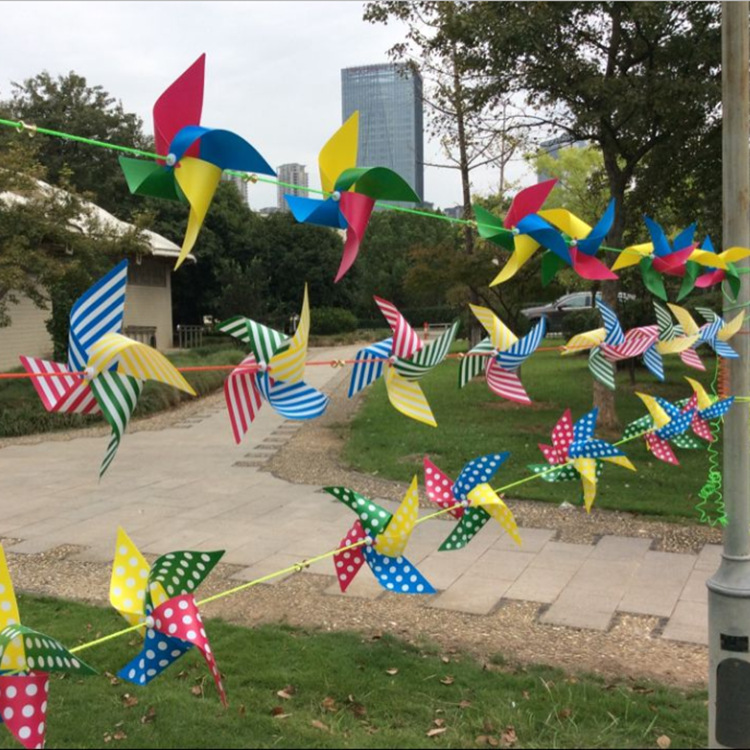 Photographic Prop Four-Corner Wind String Plastic Material Creative Windmill String Kindergarten Decoration Craft Windmill Customization Photographic Prop Four-Corner Wind String Plastic Material Creative Windmill String Kindergarten Decoration Craft Windmill Customization
