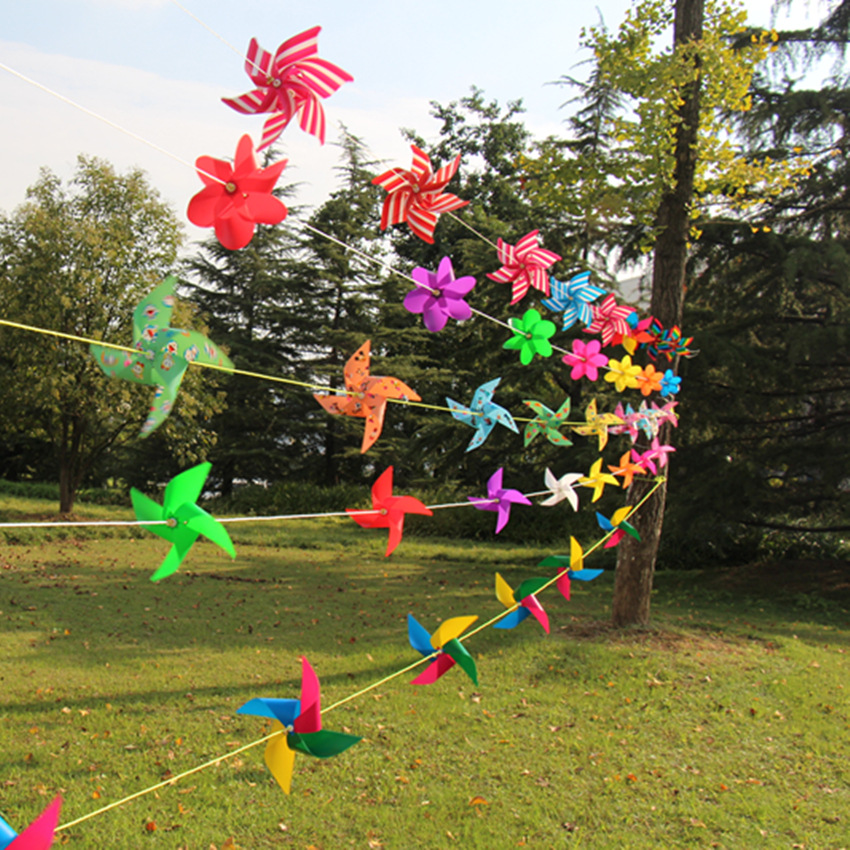Photographic Prop Four-Corner Wind String Plastic Material Creative Windmill String Kindergarten Decoration Craft Windmill Customization Photographic Prop Four-Corner Wind String Plastic Material Creative Windmill String Kindergarten Decoration Craft Windmill Customization