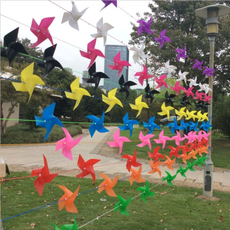 Photographic Prop Four-Corner Wind String Plastic Material Creative Windmill String Kindergarten Decoration Craft Windmill Customization Photographic Prop Four-Corner Wind String Plastic Material Creative Windmill String Kindergarten Decoration Craft Windmill Customization