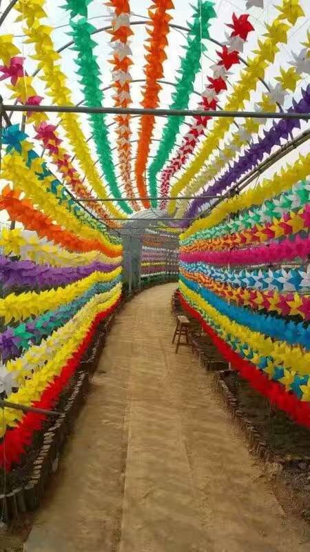 Photographic Prop Four-Corner Wind String Plastic Material Creative Windmill String Kindergarten Decoration Craft Windmill Customization Photographic Prop Four-Corner Wind String Plastic Material Creative Windmill String Kindergarten Decoration Craft Windmill Customization