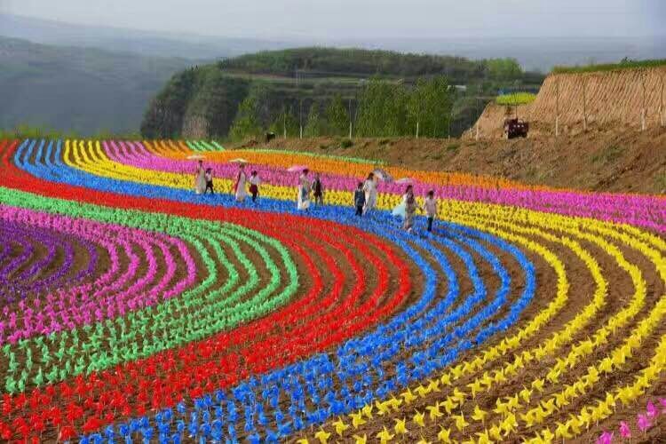 Photographic Prop Four-Corner Wind String Plastic Material Creative Windmill String Kindergarten Decoration Craft Windmill Customization Photographic Prop Four-Corner Wind String Plastic Material Creative Windmill String Kindergarten Decoration Craft Windmill Customization