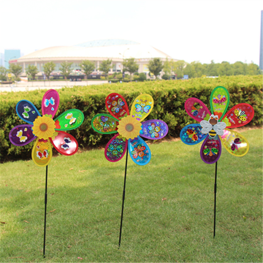 Hot Selling Windmill Small Single-Layer Windmill Small Flash Windmill Children Hand Pinwheel Factory Direct Sales