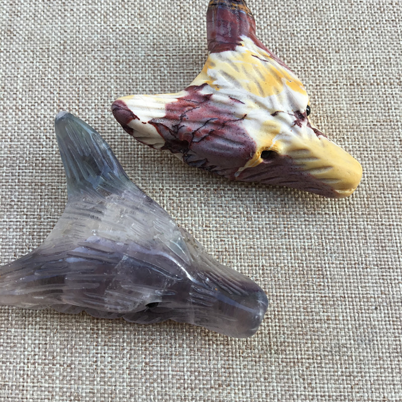 Natural Crystal Stone Wolf Head Pendant Necklace Pendant DIY Ornament Crystal Animal Natural Crystal Stone Wolf Head Pendant Necklace Pendant DIY Ornament Crystal Animal