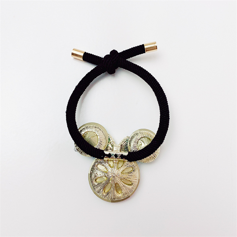 New Crystal Rhinestone Animal Cute Hair Rope Ins Temperament Head Rope High Elastic Black Rubber Band Headdress