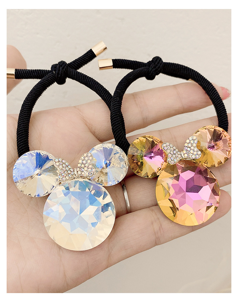 New Crystal Rhinestone Animal Cute Hair Rope Ins Temperament Head Rope High Elastic Black Rubber Band Headdress New Crystal Rhinestone Animal Cute Hair Rope Ins Temperament Head Rope High Elastic Black Rubber Band Headdress