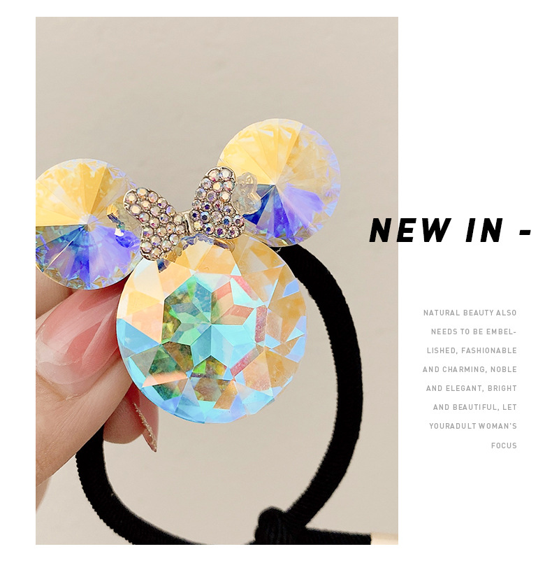 New Crystal Rhinestone Animal Cute Hair Rope Ins Temperament Head Rope High Elastic Black Rubber Band Headdress New Crystal Rhinestone Animal Cute Hair Rope Ins Temperament Head Rope High Elastic Black Rubber Band Headdress